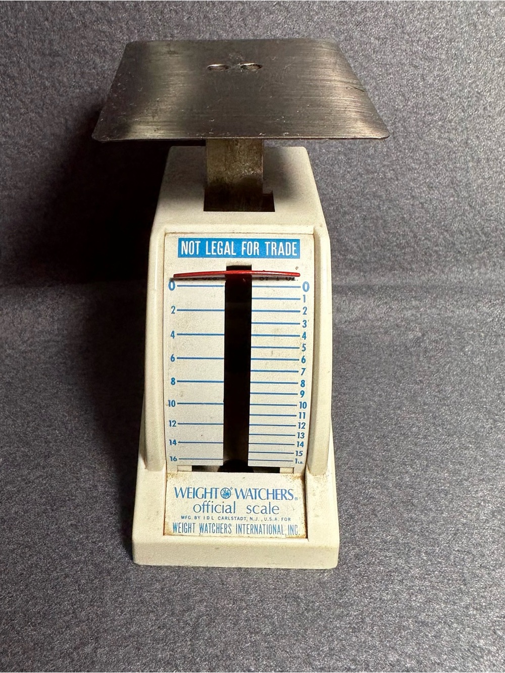 Weight Watchers White and Blue Retro Kitchen Scale